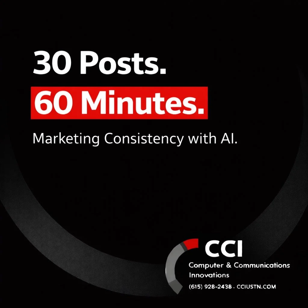 30 social posts.

60 minutes.

On-brand.

Structured.

AI amplifies your marketing &mdash; it doesn&rsquo;t replace it.

Marketing consistency without burnout.

#marketingsystems