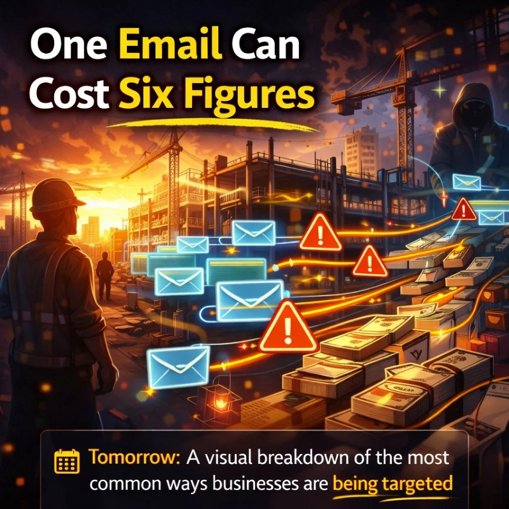 Why Construction &amp; Real Estate Businesses Are Prime Targets

If your business sends or receives large payments&hellip;

You&rsquo;re on the radar.

Construction and real estate companies in Middle Tennessee are being targeted heavily right now.

