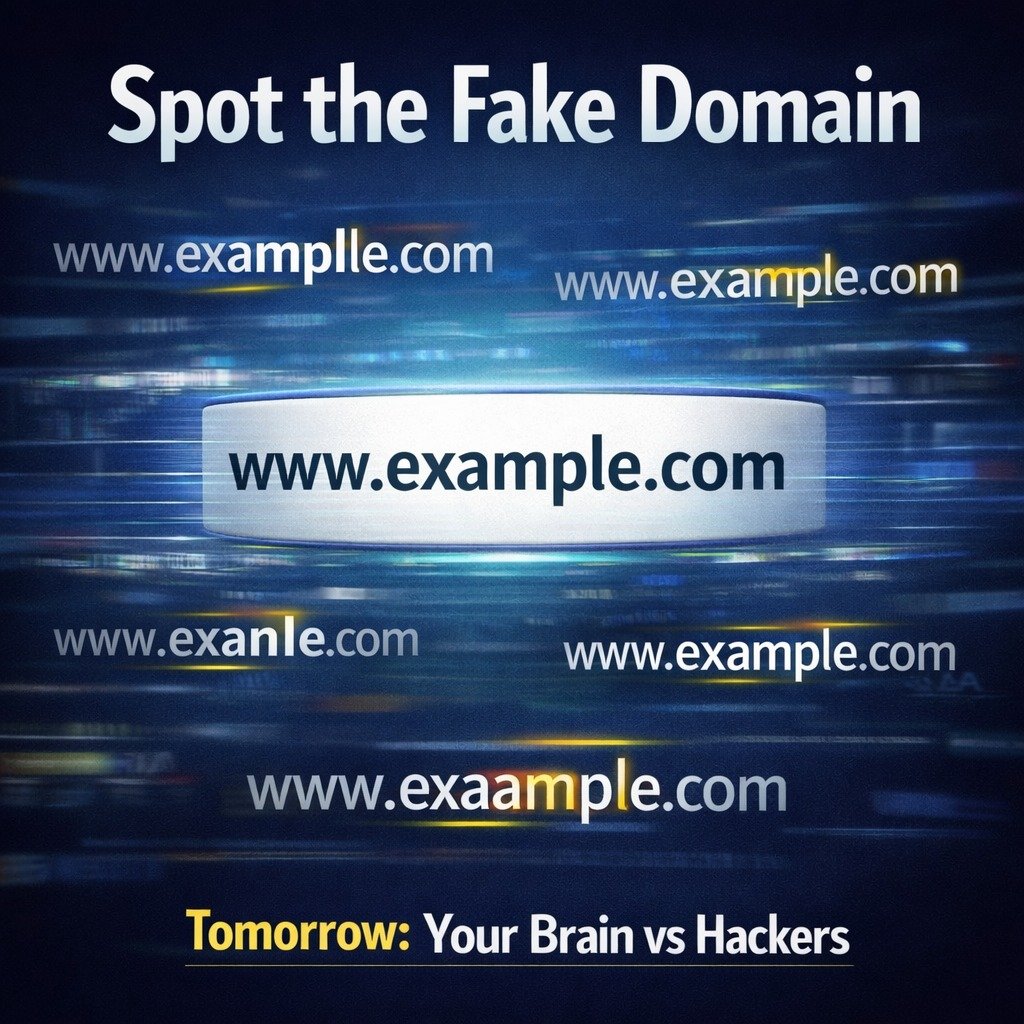3 Sneaky Tricks Hackers Use to Fake Domains

Hackers don&rsquo;t rely on luck.

They rely on how your brain reads fast.

Here are the top 3 tricks:

Letter Swaps
rn = m
l = I
0 = O
Extra Letters
yourcompanyy.com
yourcompany-secure.com
Lookalike Domai