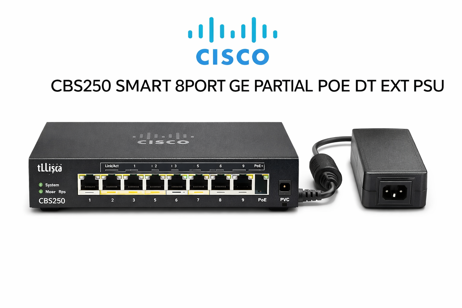 Cisco CBS250-8P-E-2G 8-Port Gigabit PoE+ Smart Switch with 2x Combo Uplinks