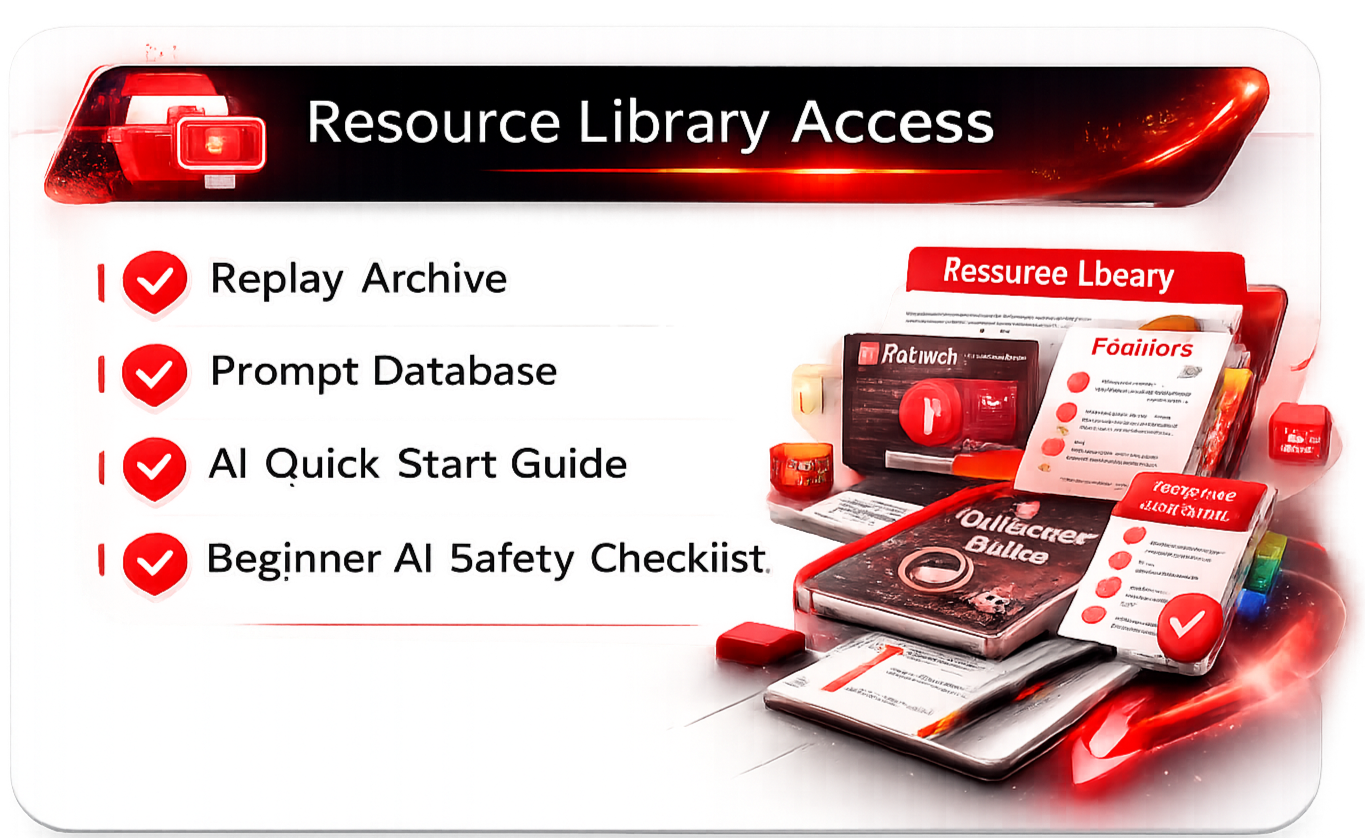 Replay archive  Prompt database  AI Quick-Start Guide  Beginner AI Safety Checklist