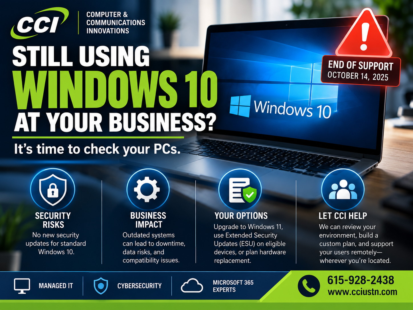 Still Using Windows 10 at Your Business? It’s Time to Check Your PCs