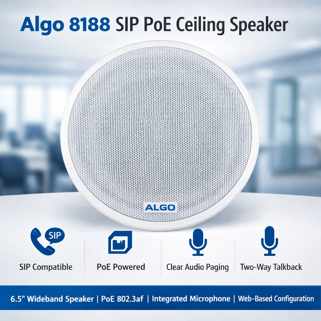 Algo 8188 SIP PoE Ceiling Speaker