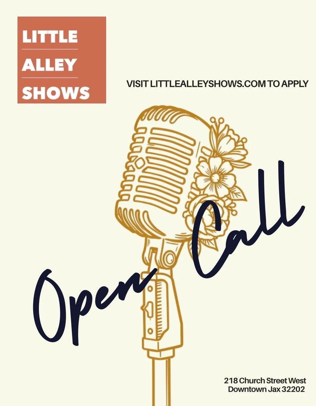Hey friends! We cant wait to open the doors of the new home of Little Alley Shows in @dtjax thanks to partnerships with @placemakingjax brought to you by @vystarcreditunion and also Elevate Communities. Right now, the space is a little rough around t