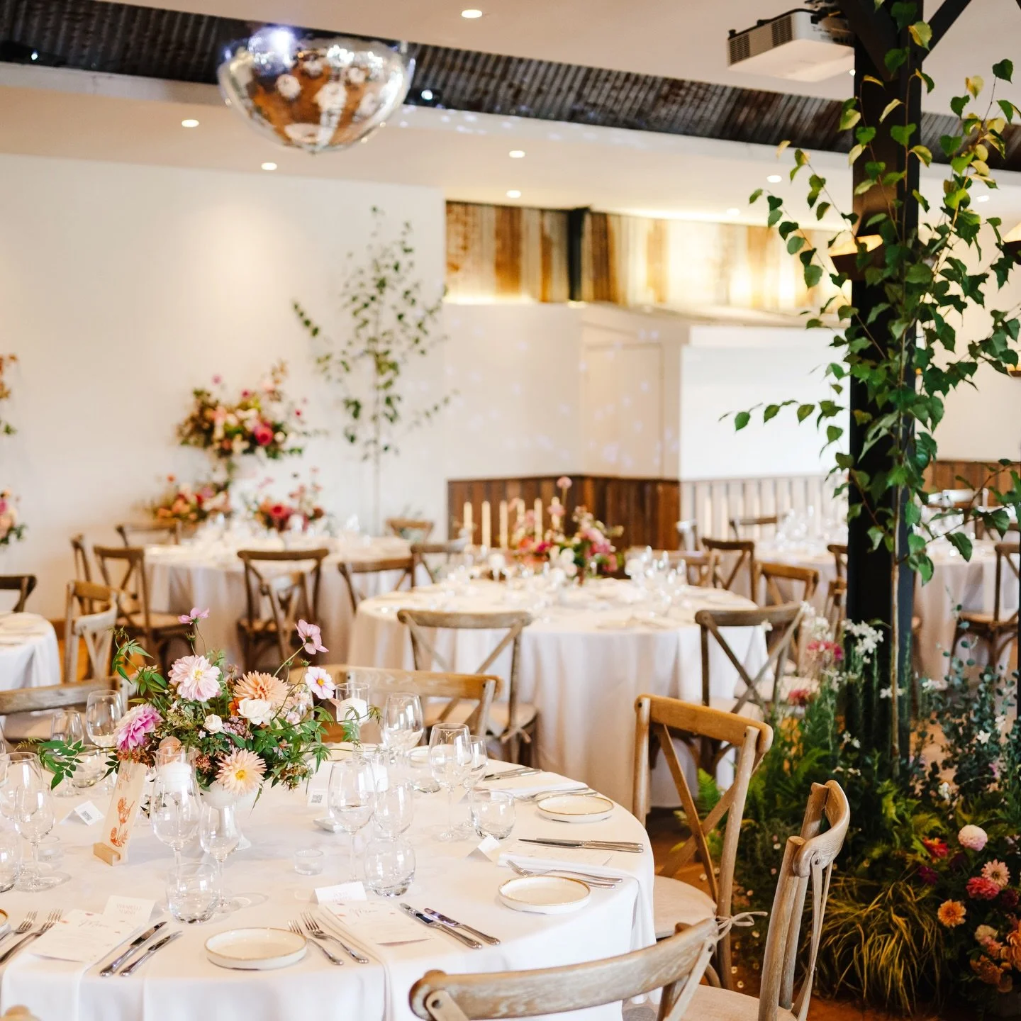 Flowers, bubbles and a giant disco ball, the recipe for a memorable night! 

Wedding season is in full swing here but we do still have a few mid-week dates available for holiday lets or events. Get in touch for more information via enquiries@westbarn