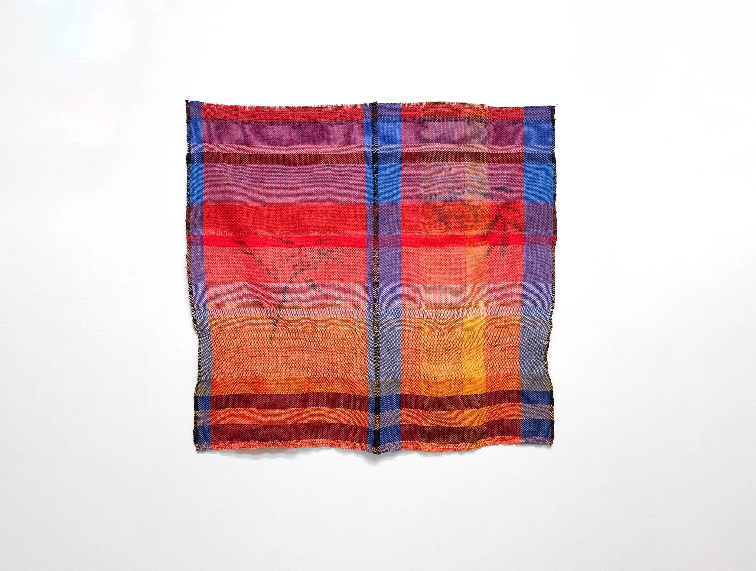 midsize artwork in red and purple
