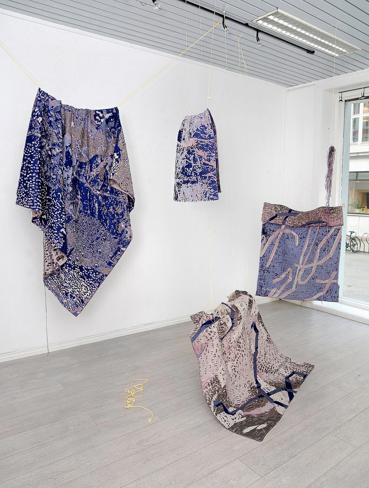 Allyce Wood, installation, digital jacquard tapestry installation