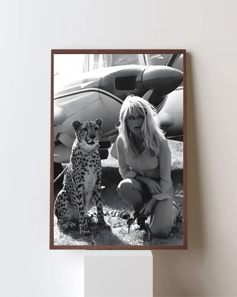 Brigitte Bardot Vintage Photograph | AurieStudioArt

An unexpected touch of vintage glamour brings personality and intrigue to this collected interior. The dramatic black-and-white composition introduces a sense of adventure and nostalgia, creating a