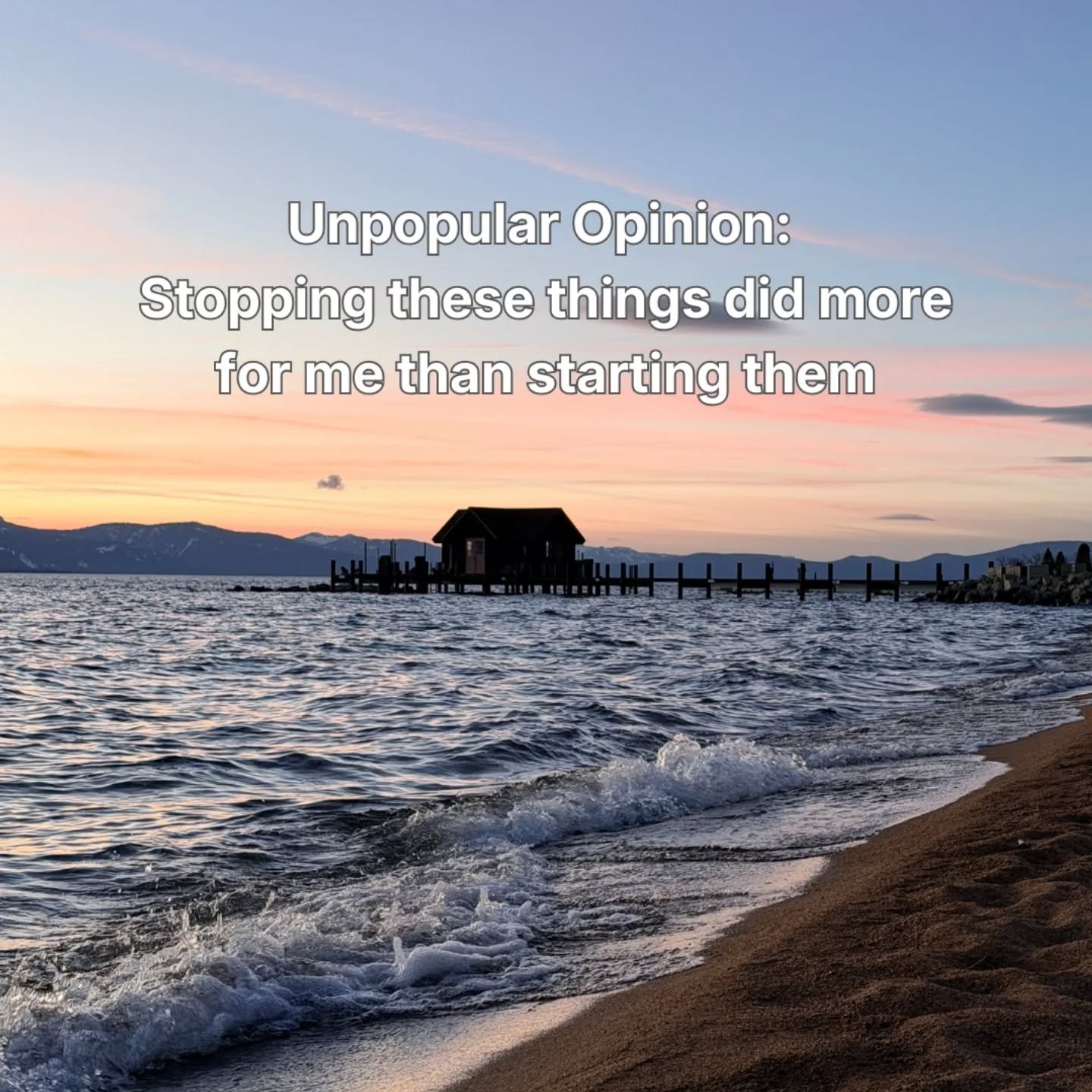 The things I quit changed my life more than anything I started. 

Sometimes progress isn't about adding more, it's about dropping what was working against you all along💜