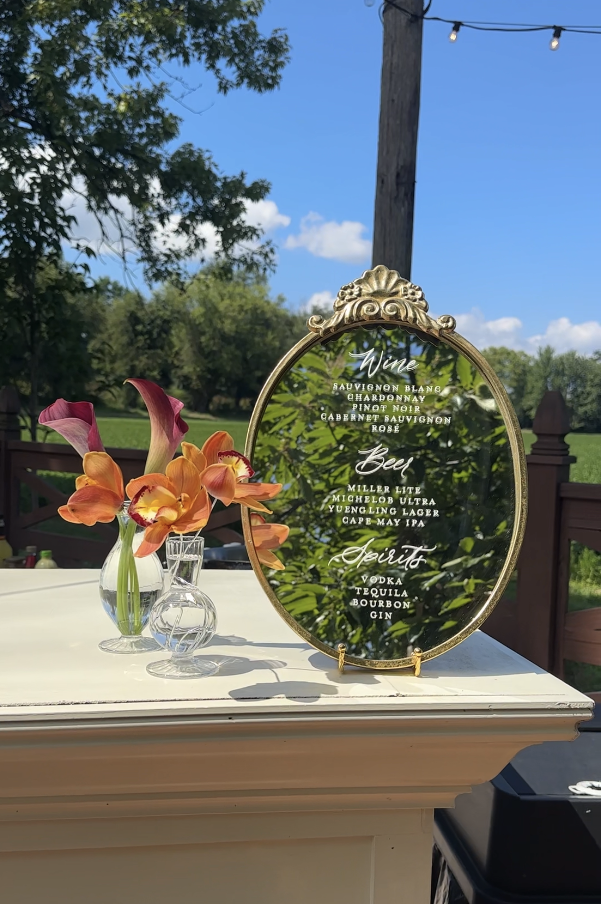 Mirror Bar Menu