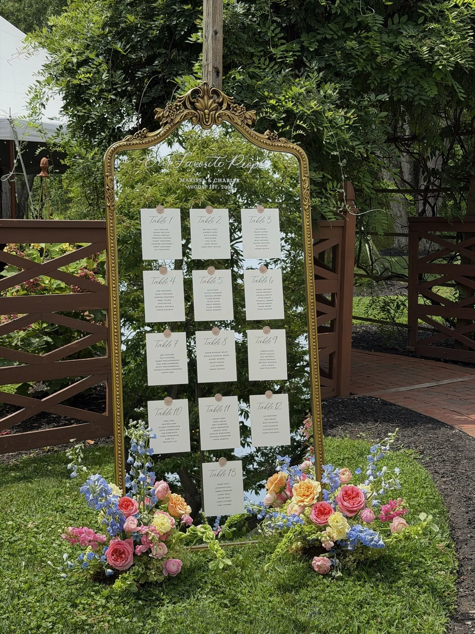 Mirror Seating Chart