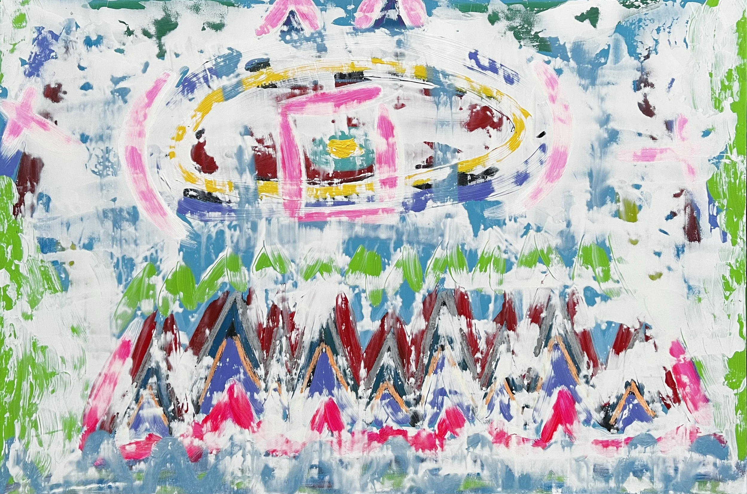 78 cm x 116 cm
acrylic, oil stick, paint stick on deco panel