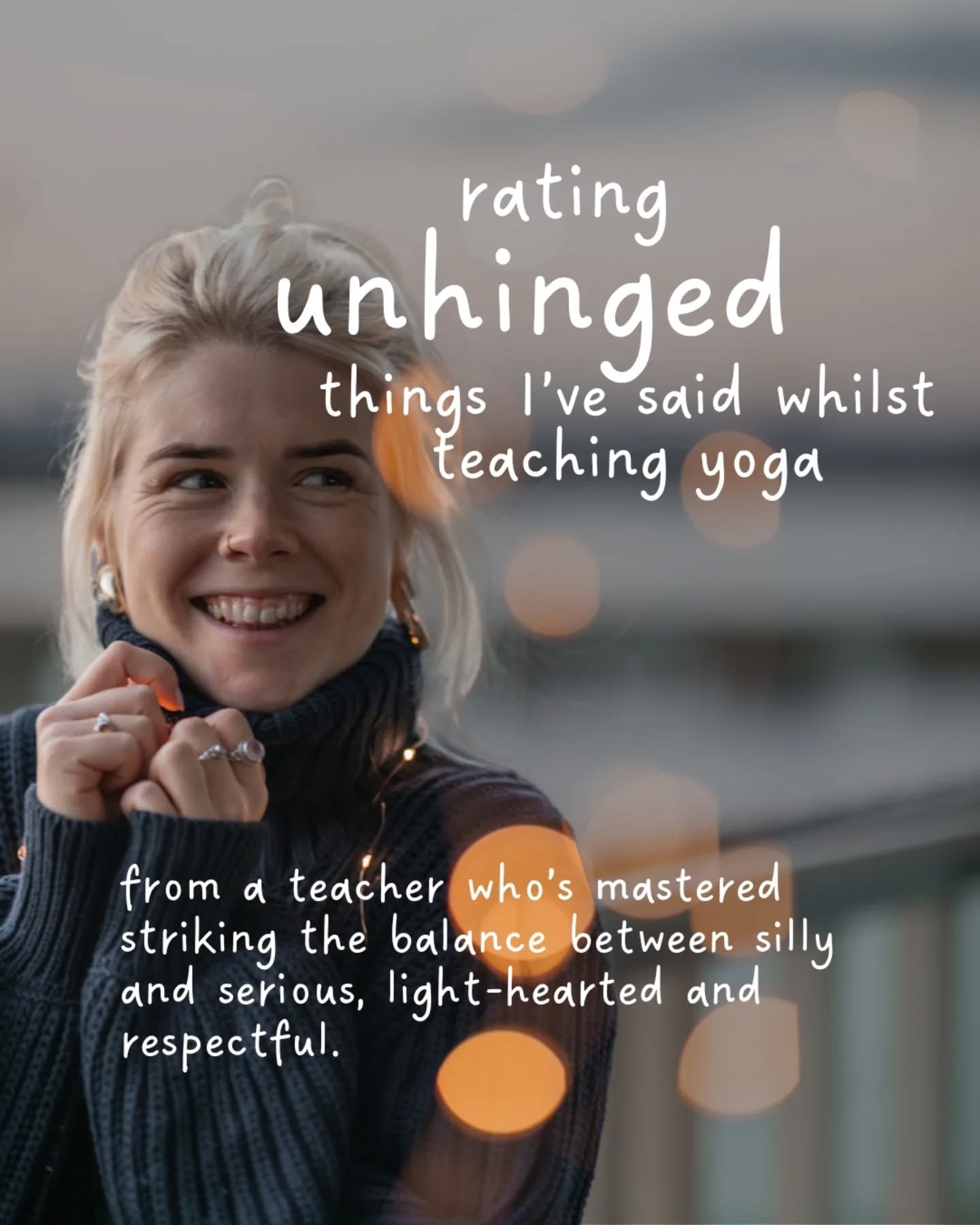 I apologise to anyone I've confused with the last two 😂

My new dream is that this post prompts some of my lovely students over the last 10 years to remind me of some of the other weird things I've said mid-class... 👀😜

Rating Unhinged Things I've