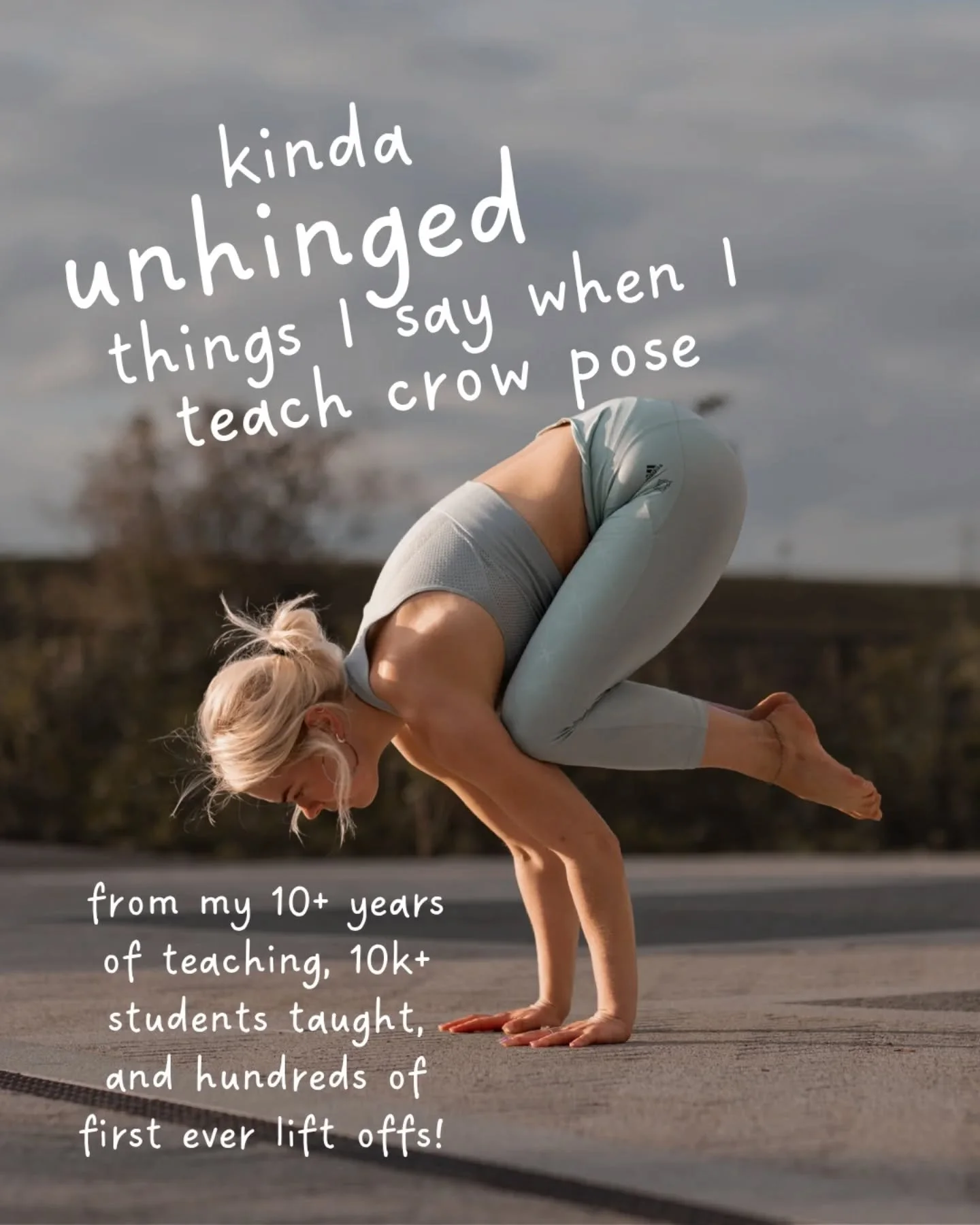 The last one 🥹 is the vibe I hope I'm known for...?!

If you&rsquo;ve always wanted to learn crow pose but felt:
&bull; too scared
&bull; not strong enough
&bull; like everyone else &ldquo;gets it&rdquo; except you...

Comment CROW and I&rsquo;ll pe