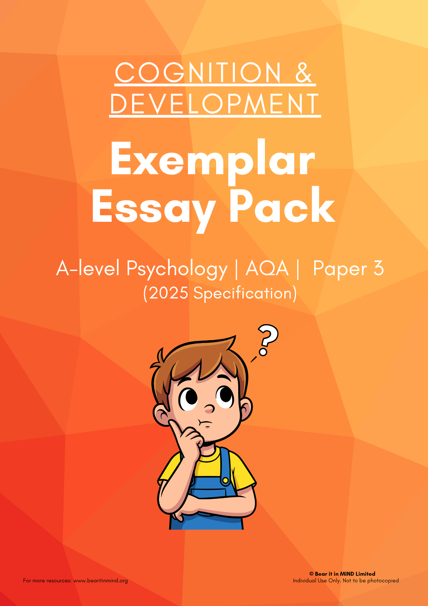Cognition & Development Exemplar Essays