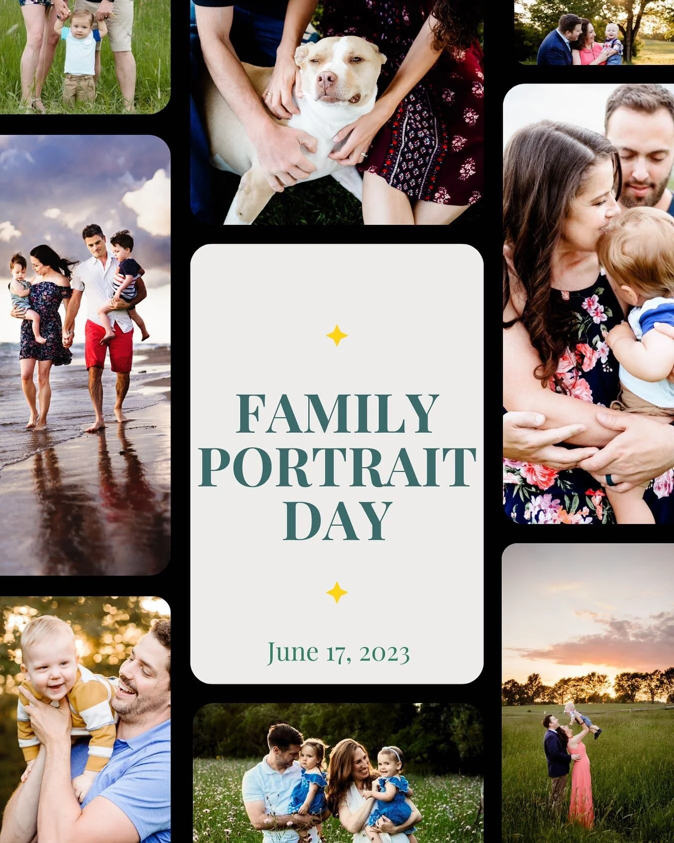 As I am already getting booked up for this summer, I wanted to make sure I made a space for some amazing family portrait sessions, and came up with the idea of doing a Family Portrait Day!

On June 17th, I will be offering short, discounted family po