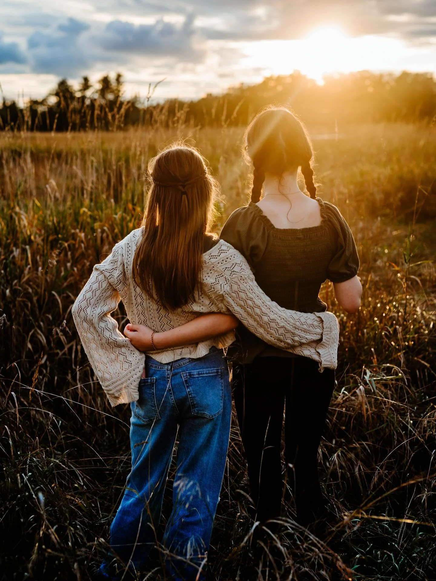I highly suggest doing best friend photoshoots for your kids!  They open up SO much more with friends than they ever do alone or with family.  I did these for my daughter and her bestie tonight in between the quick rain storms in East Aurora and we h