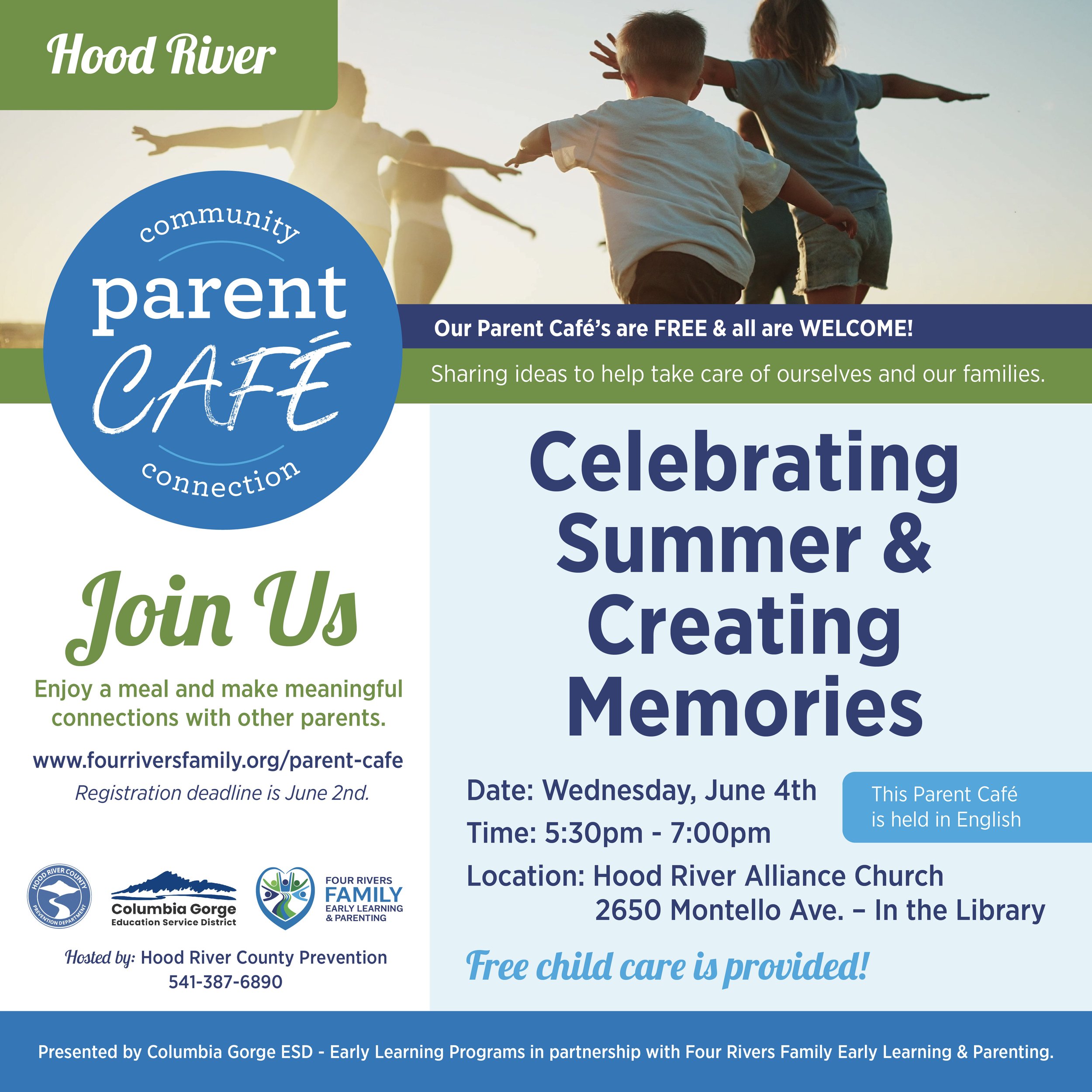 Parent Cafe: Hood River - Celebrating Summer & Creating Memories
