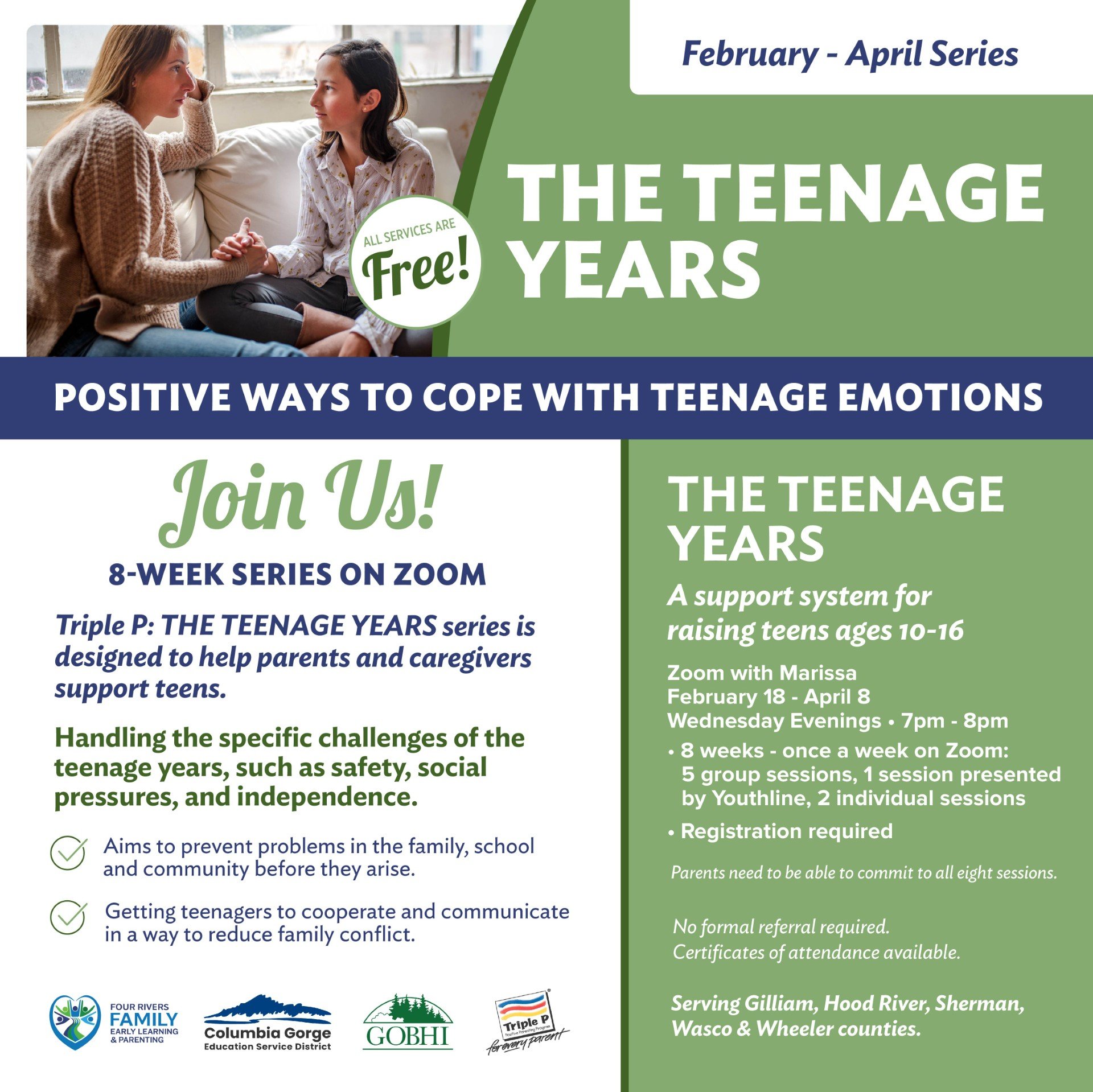 Parent Workshop: Triple P- The Teenage Years
