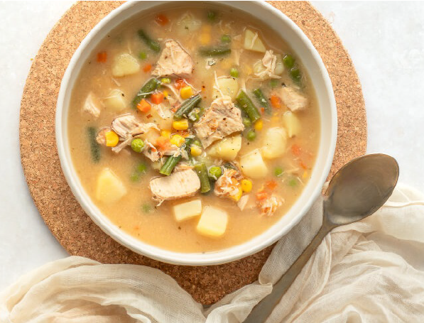 Creamy Chicken &amp; Veggie Soup 