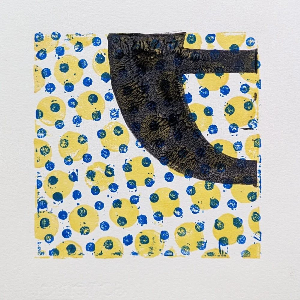Abstract Typographic Collagraphs