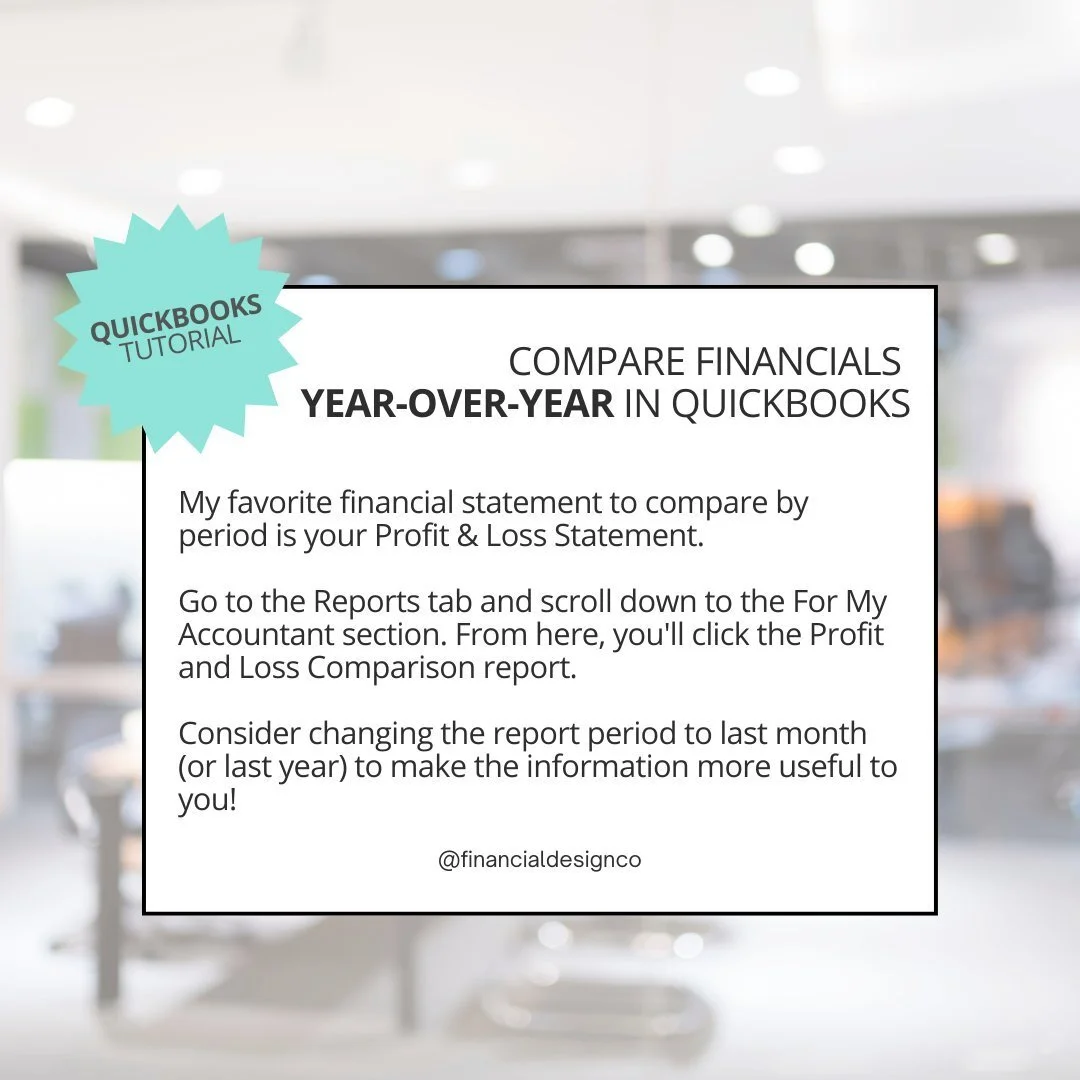 Bear with me, this post is going to get a little technical, but it's so important!

The beauty of being able to compare your financial statements to their same prior period (i.e. comparing February 2023 to February 2022) allows you to remove seasonal