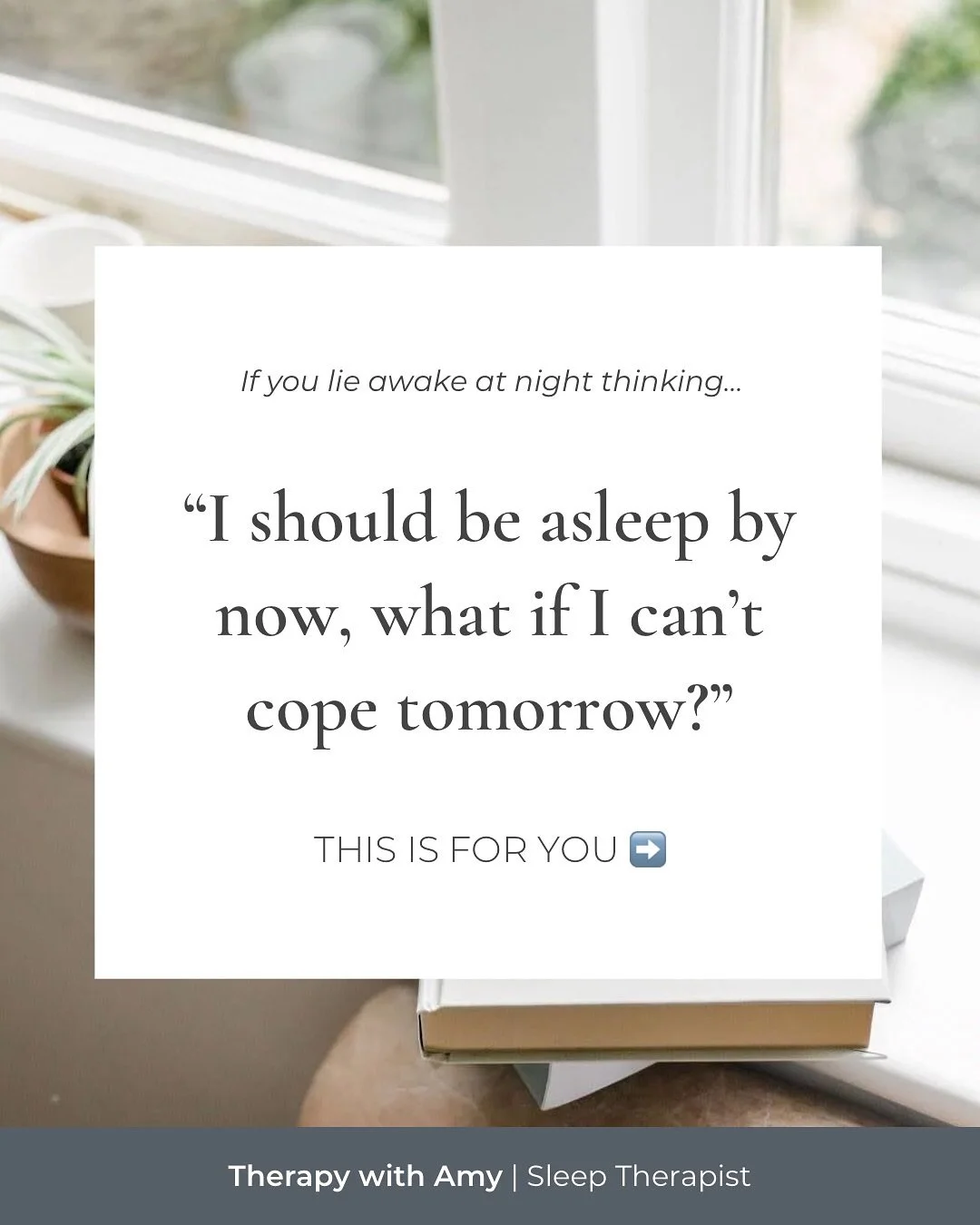 Could your thoughts be affecting your sleep more than you realise? 💭

The way you speak to yourself has a big impact on how you feel &amp; behave, which in turn impacts your sleep.

Working together, I&rsquo;ll teach you the skills you need to untan