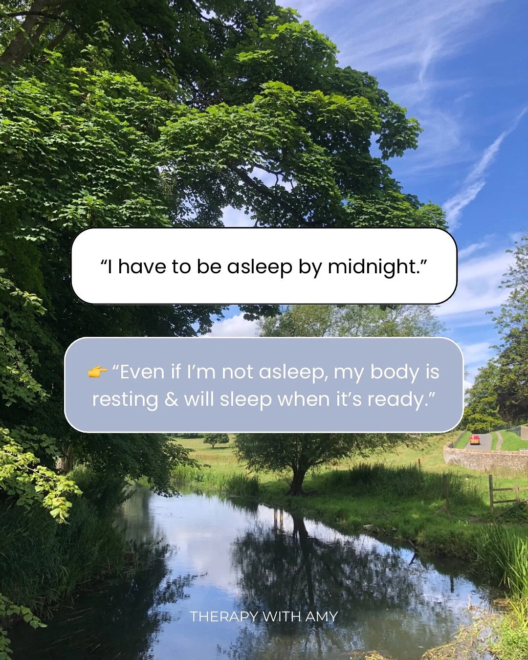 3 gentle reframes to help you dial down anxiety so you can fall asleep faster or get back to sleep 👉
The way we talk to ourselves can either fuel anxiety & trouble sleeping or create the conditions we need to allow our body to sleep. 
When we