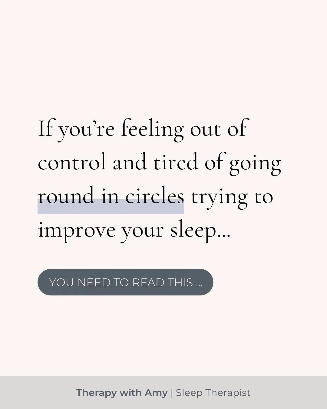 Honestly, this isn&rsquo;t talked about enough 👉

The reality is that insomnia is a multi-dimensional issue but if you&rsquo;ve been struggling to sleep for months or years we need to figure out what&rsquo;s keeping your trouble sleeping going and a