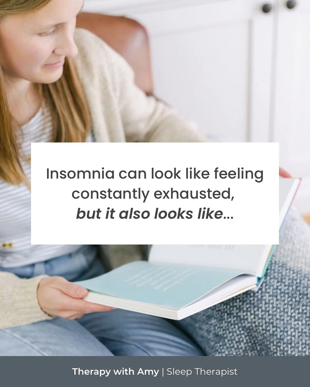 Insomnia can impact so many aspects of your life and bring up emotions from sadness &amp; loneliness to anxiety and frustration.

Therapy provides a space for you to not only learn practical tools and strategies to improve your sleep, but also compas