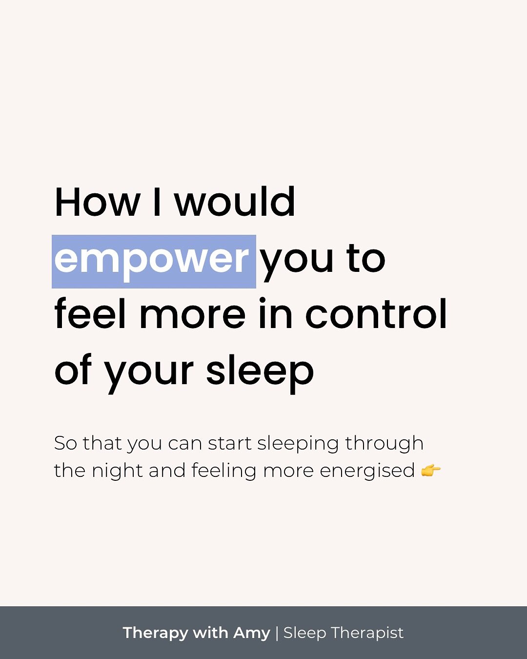 Struggling to sleep can leave you feeling frustrated, anxious &amp; out of control.

In therapy, I help my clients focus in on what is keeping them stuck in the vicious cycle of insomnia. 

And then teach them how to break this cycle, using evidence-