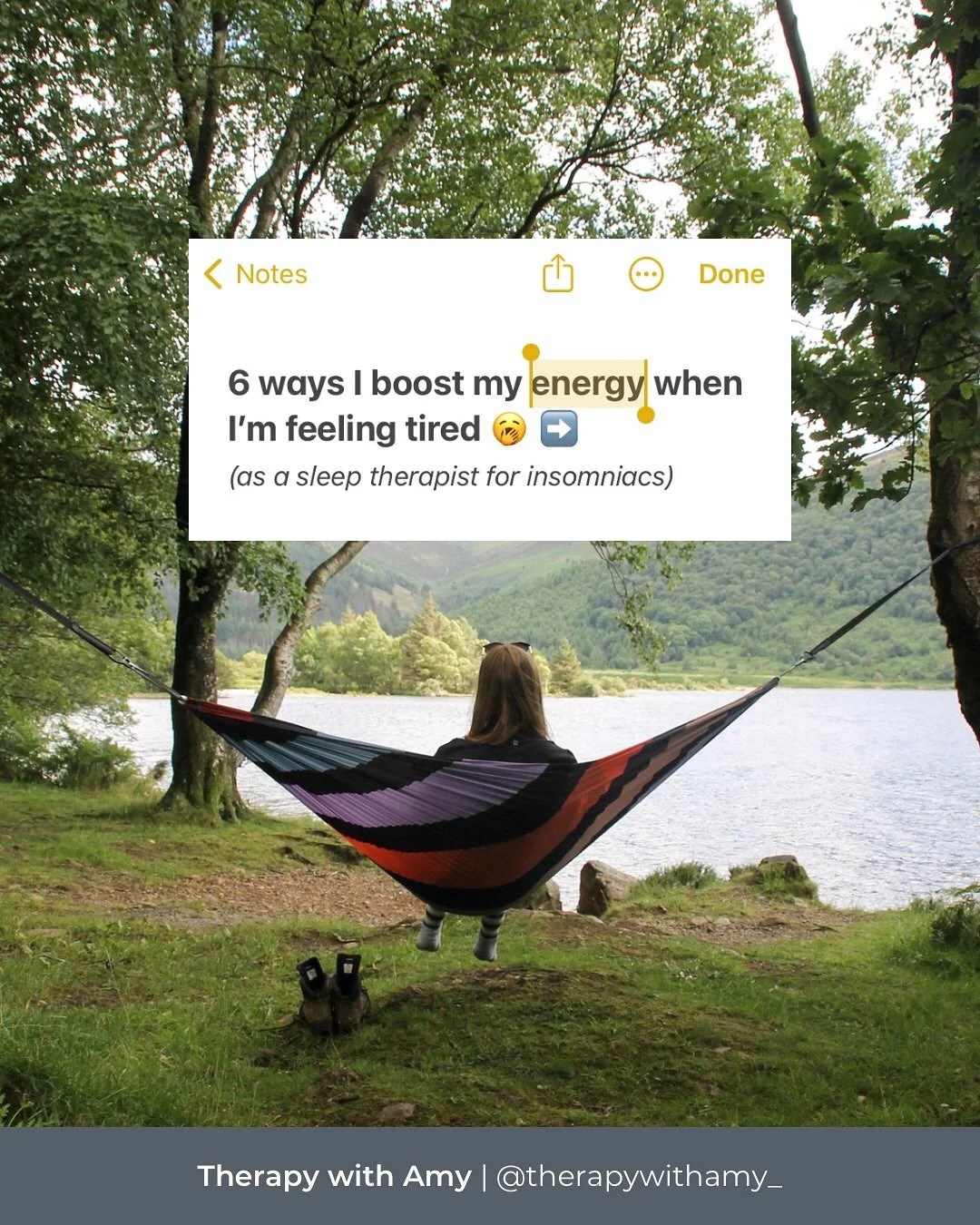 When we&rsquo;re having trouble sleeping or are low on energy, understandably we often focus on getting more sleep as the solution 🥱

But while we work on improving sleep, I often encourage my insomnia clients to consider other factors in their live