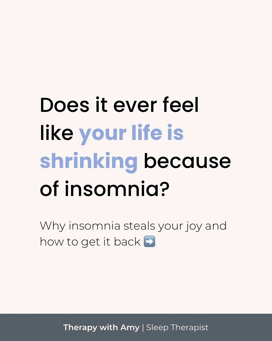 If you feel exhausted, anxious and irritable from tossing &amp; turning all night, it&rsquo;s no wonder you&rsquo;ve started cancelling plans or withdrawing from things.

The problem is that we usually end up withdrawing from the things that are fun,