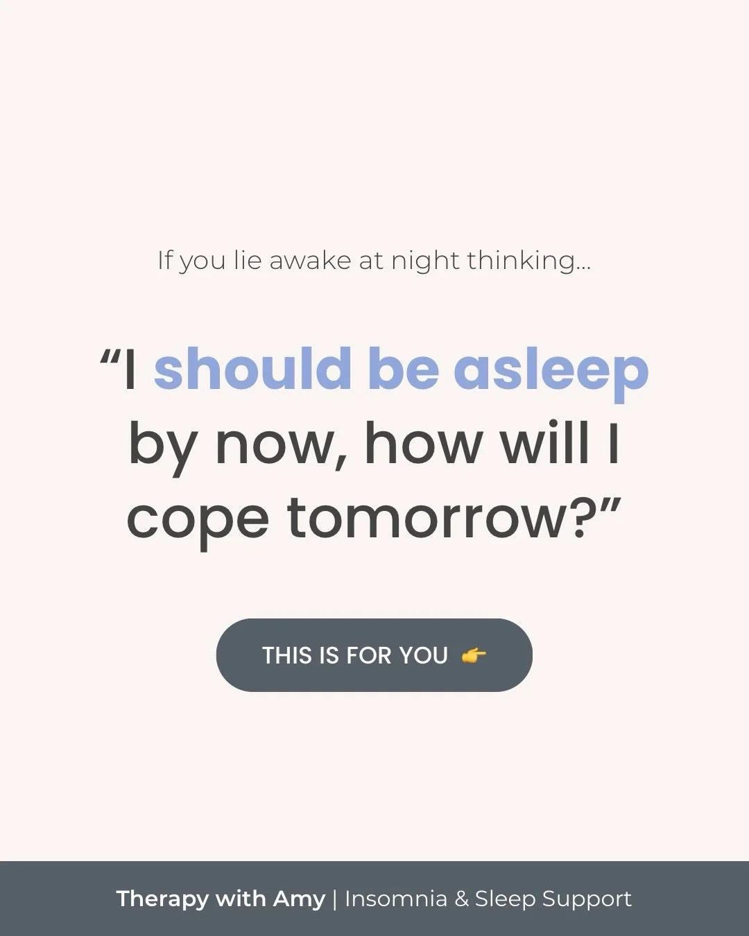 Could your thoughts be impacting your sleep more than you realise? 💭 🧠

The language we use affects how we feel &amp; behave, which in turn impacts your sleep.

Working together, I&rsquo;ll teach you the skills you need to untangle from unhelpful t