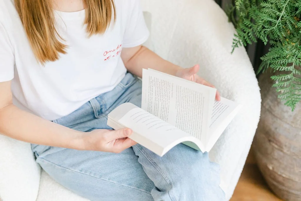 Woman reading a book