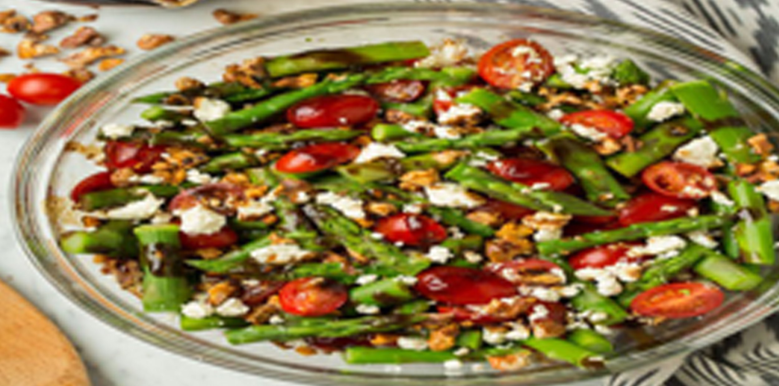 Asparagus, Tomato and Feta Salad with Balsamic Vinaigrette