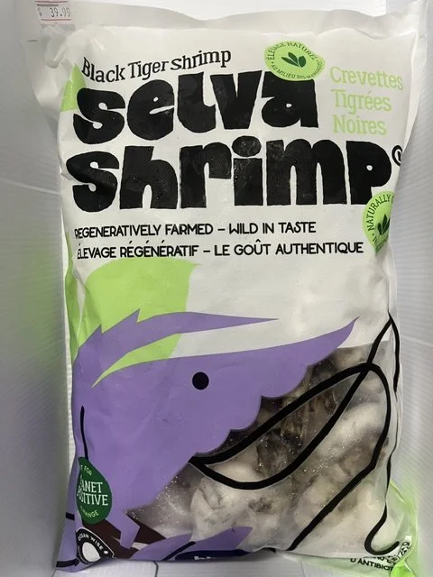 Black Tiger Selva Shrimp 16-20. Raw (Frozen)