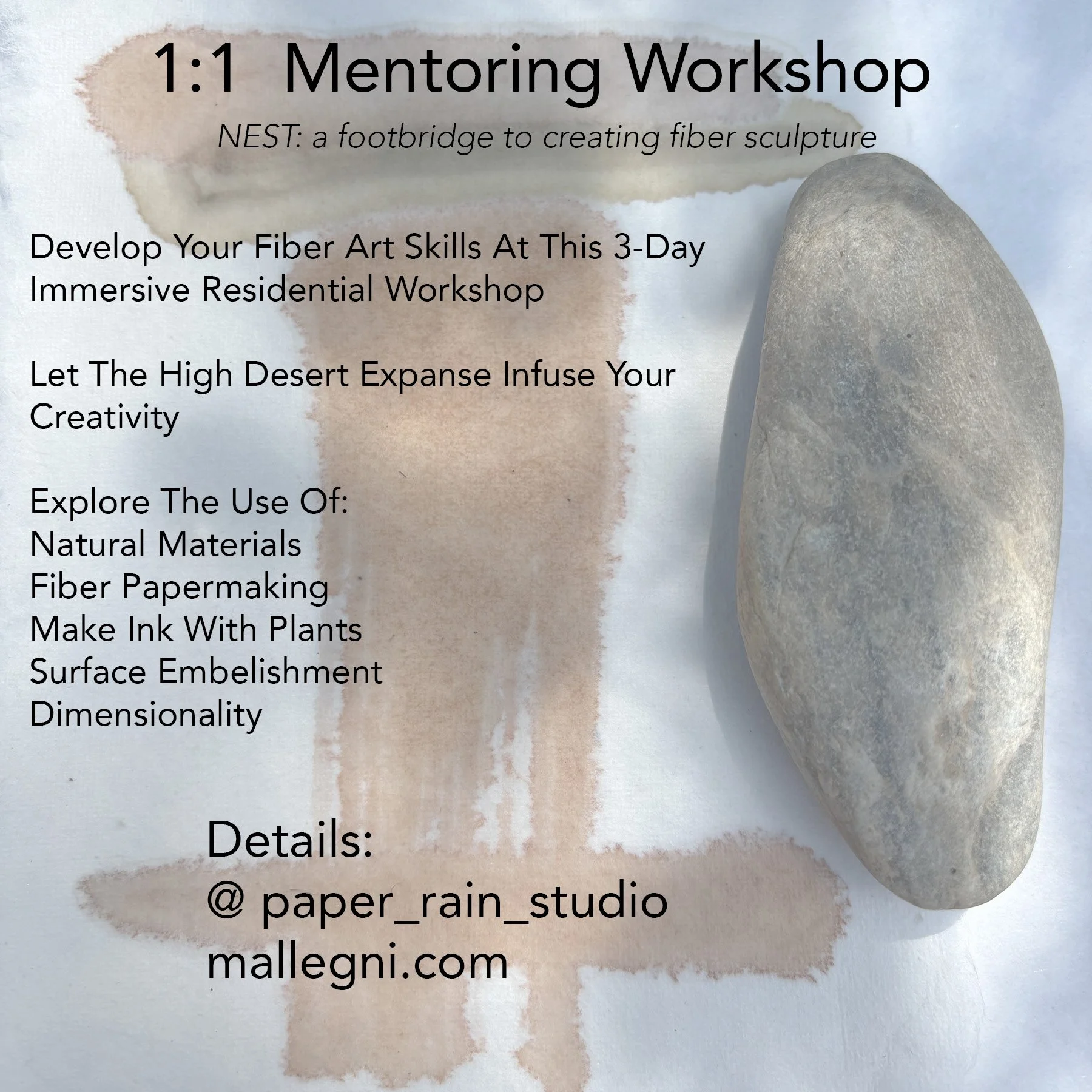1:1 Fiber Art Mentoring Workshop