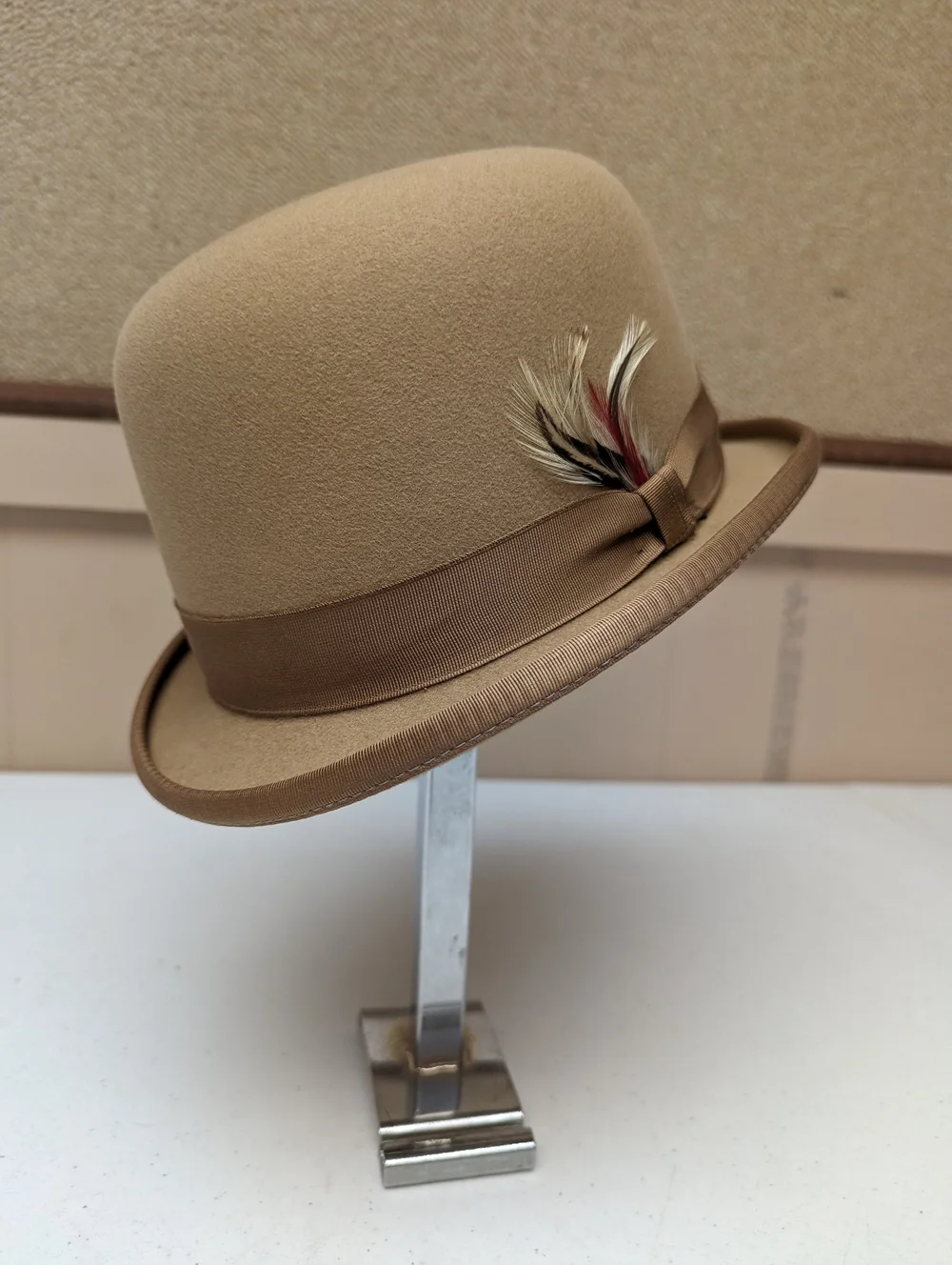 Hartmeyer saddlery hat Vintage Hartmeyer Saddlery Fur Felt 5X XXXXX English Bowler  main image 4