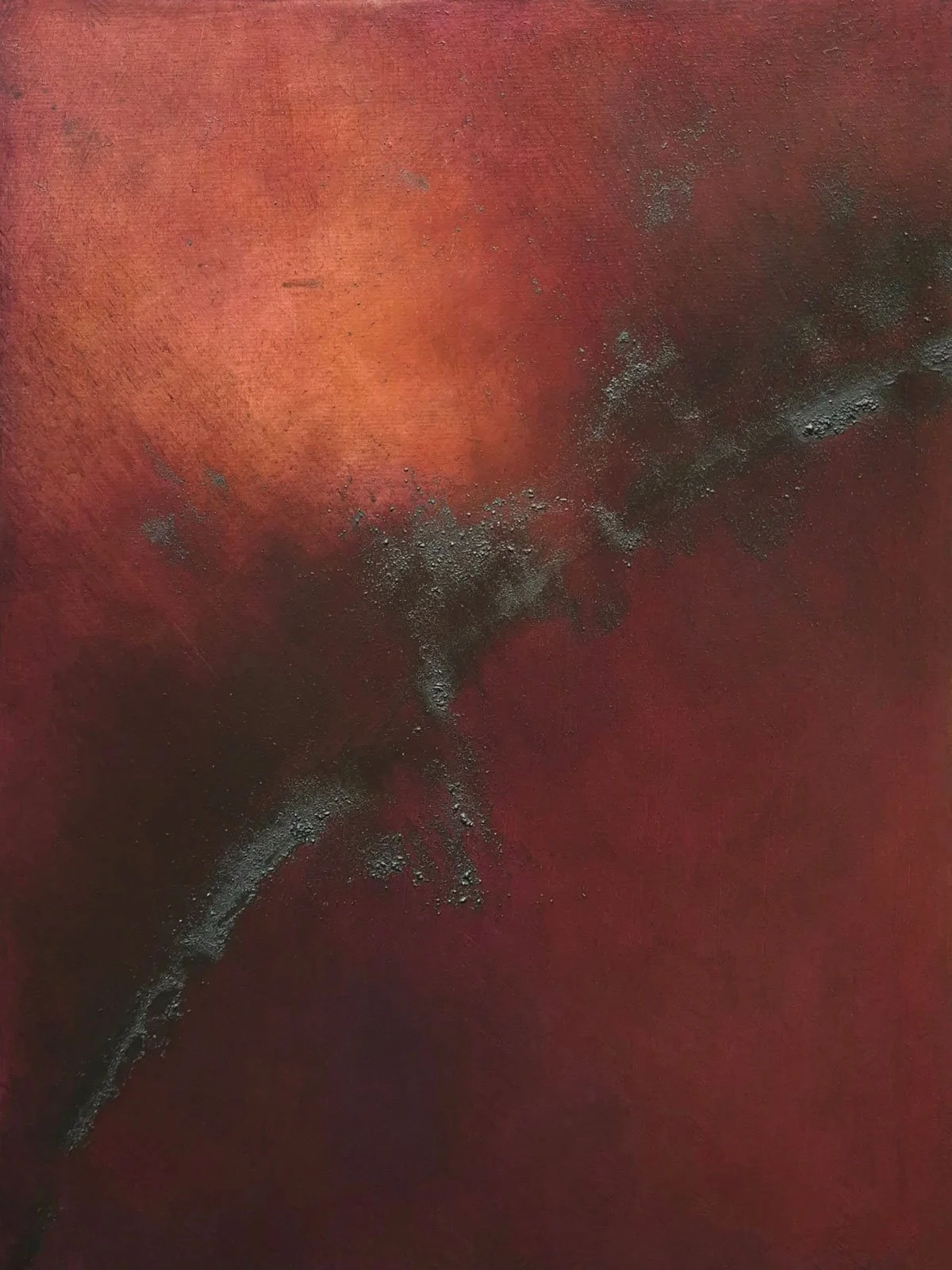 ELEMENTAL II, 2026 · Oil and charcoal on board · 24 x 18 cm · Private collection, UK