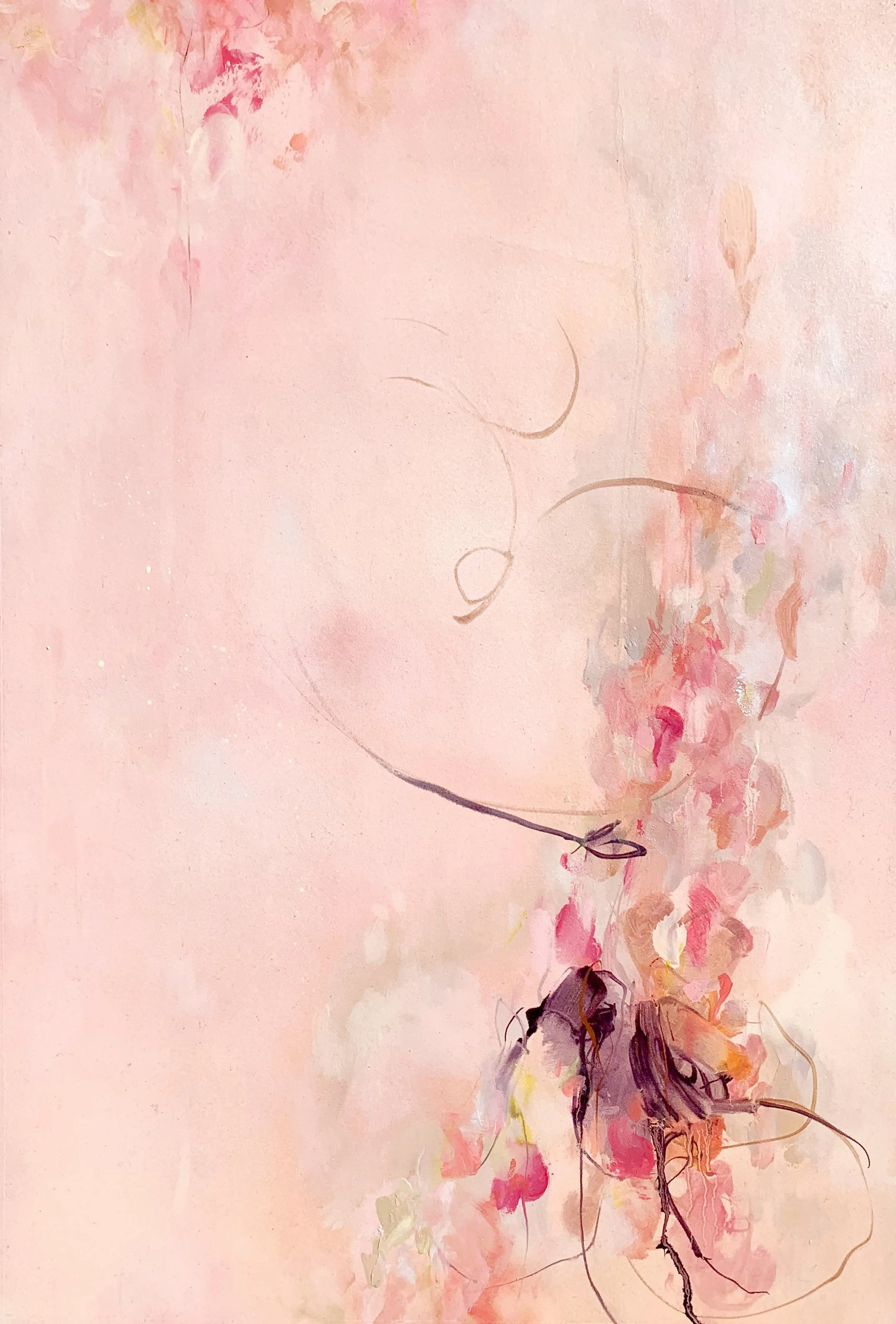 THE WARM SUEDE OF YOUR SKULL · Oil on paper · 57 x 39 cm  Private collection, Canada