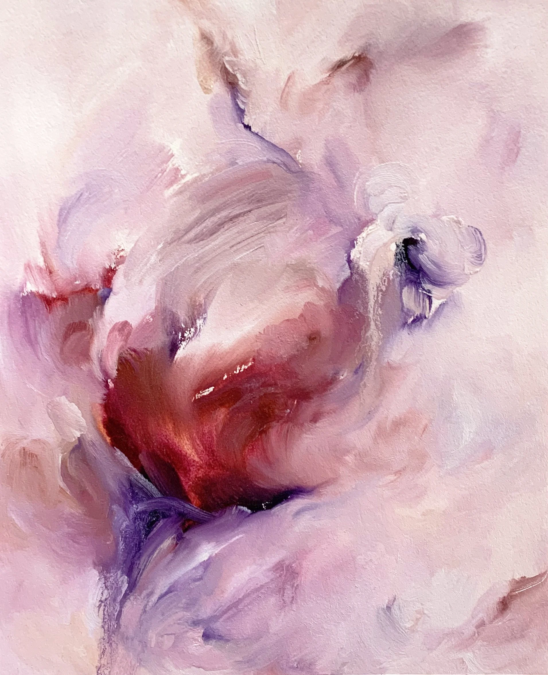 I LONGED FOR THAT TENDERNESS · Oil on paper · 24 x 20 cm · Private collection, USA
