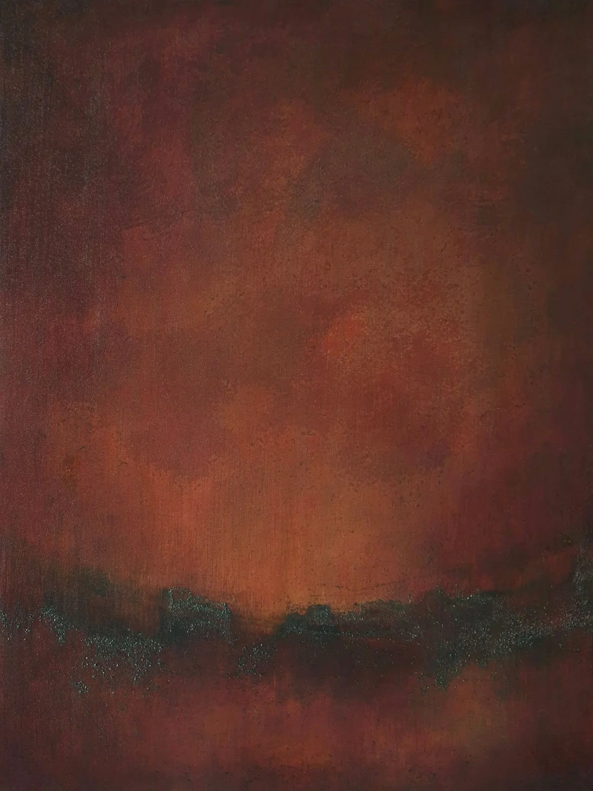 ELEMENTAL I, 2026 · Oil and charcoal on board · 24 x 18 cm · Private collection, UK