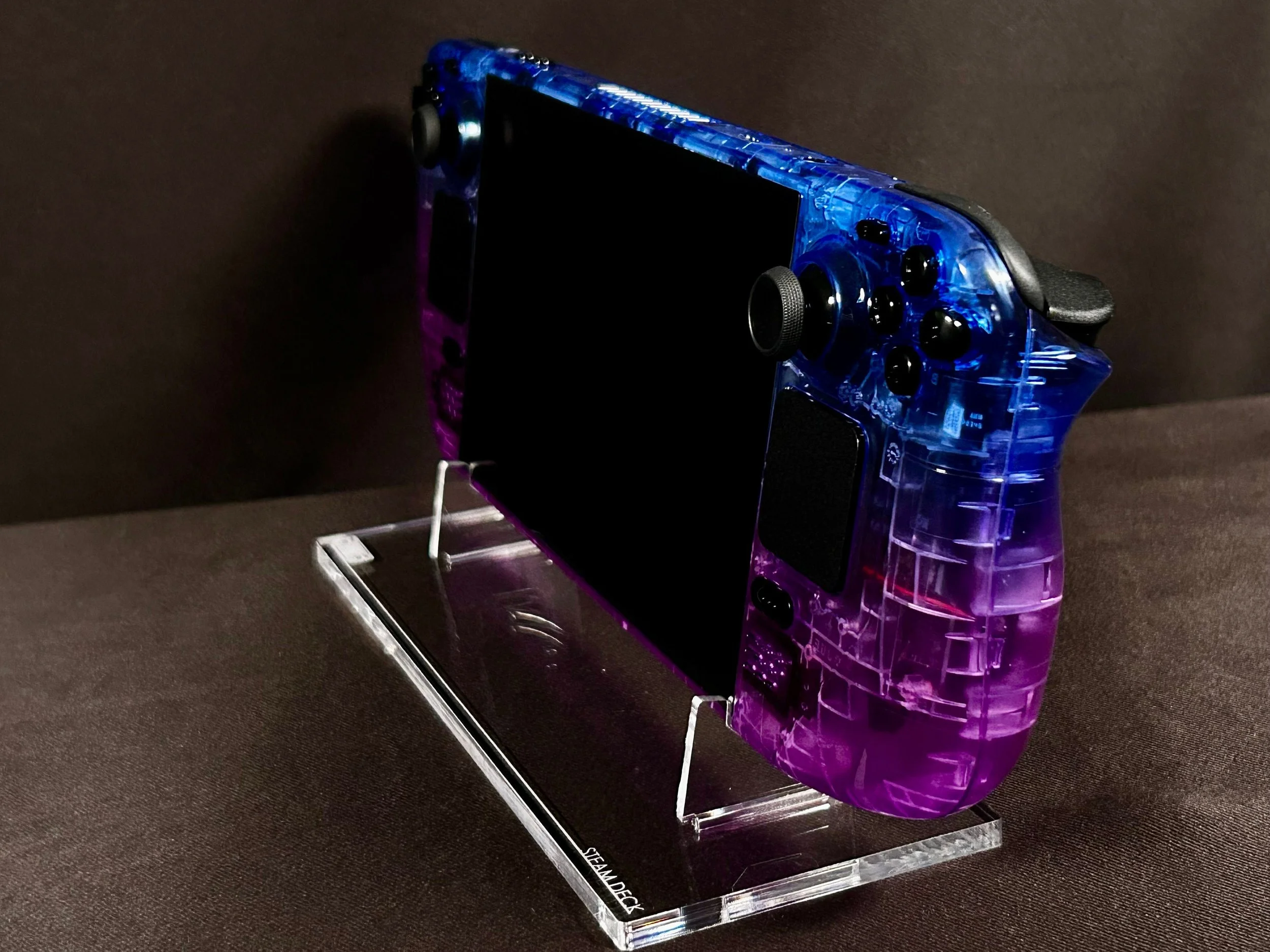 Custom Atomic Purple & Transparent Blue Steam Deck Bundle — Your 