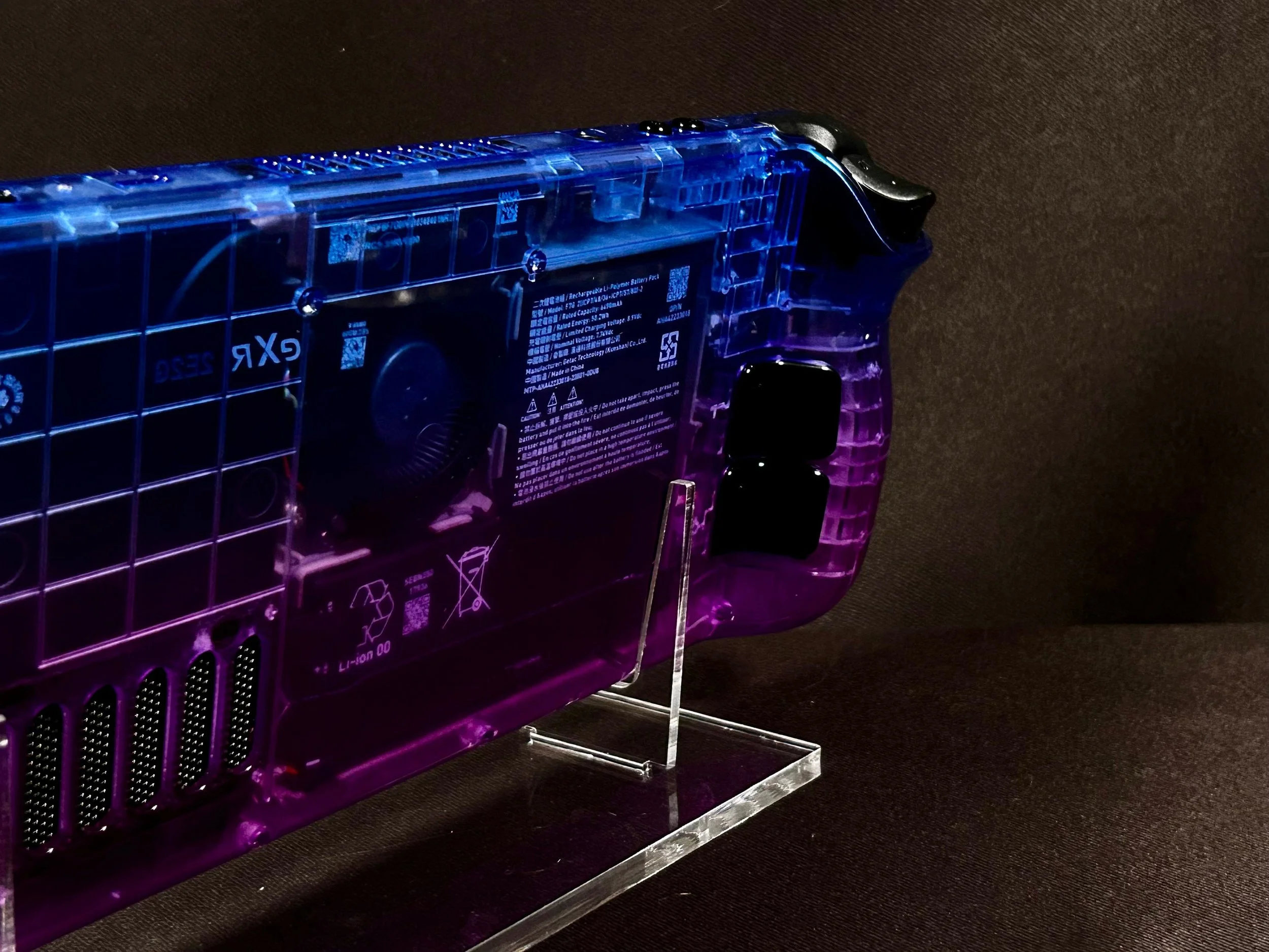 Custom Atomic Purple & Transparent Blue Steam Deck Bundle — Your 