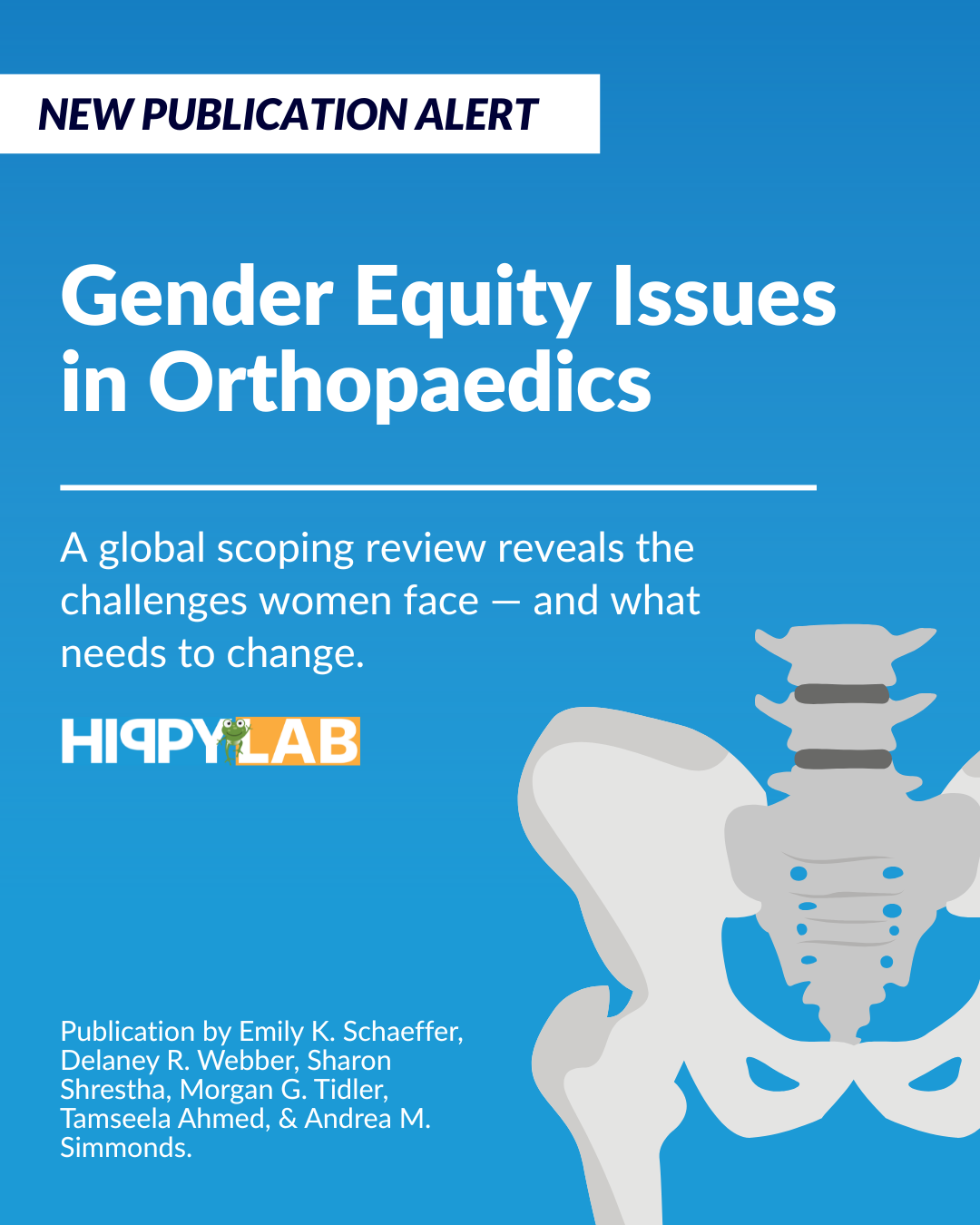 NEW PUBLICATION: Gender Equity Issues in Orthopaedics: A Scoping Review