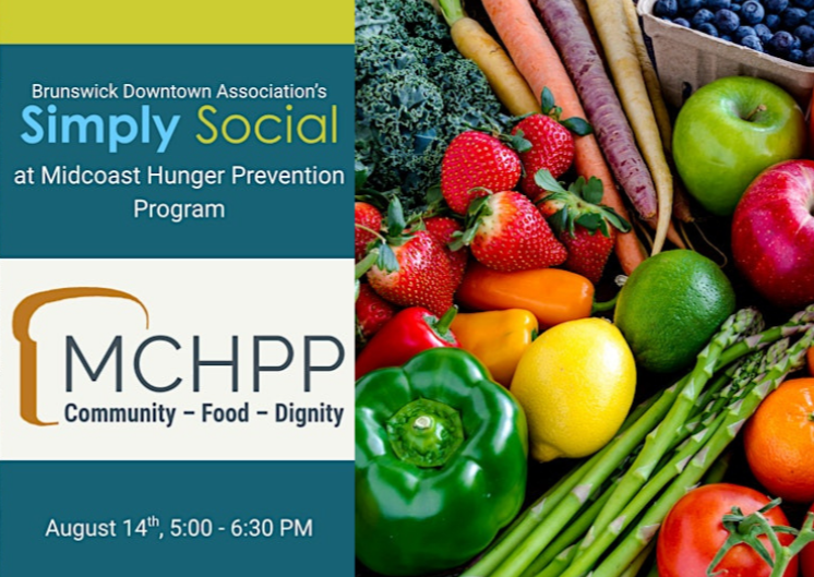 Brunswick Downtown Association's Simply Social at Mid Coast Hunger Prevention Program