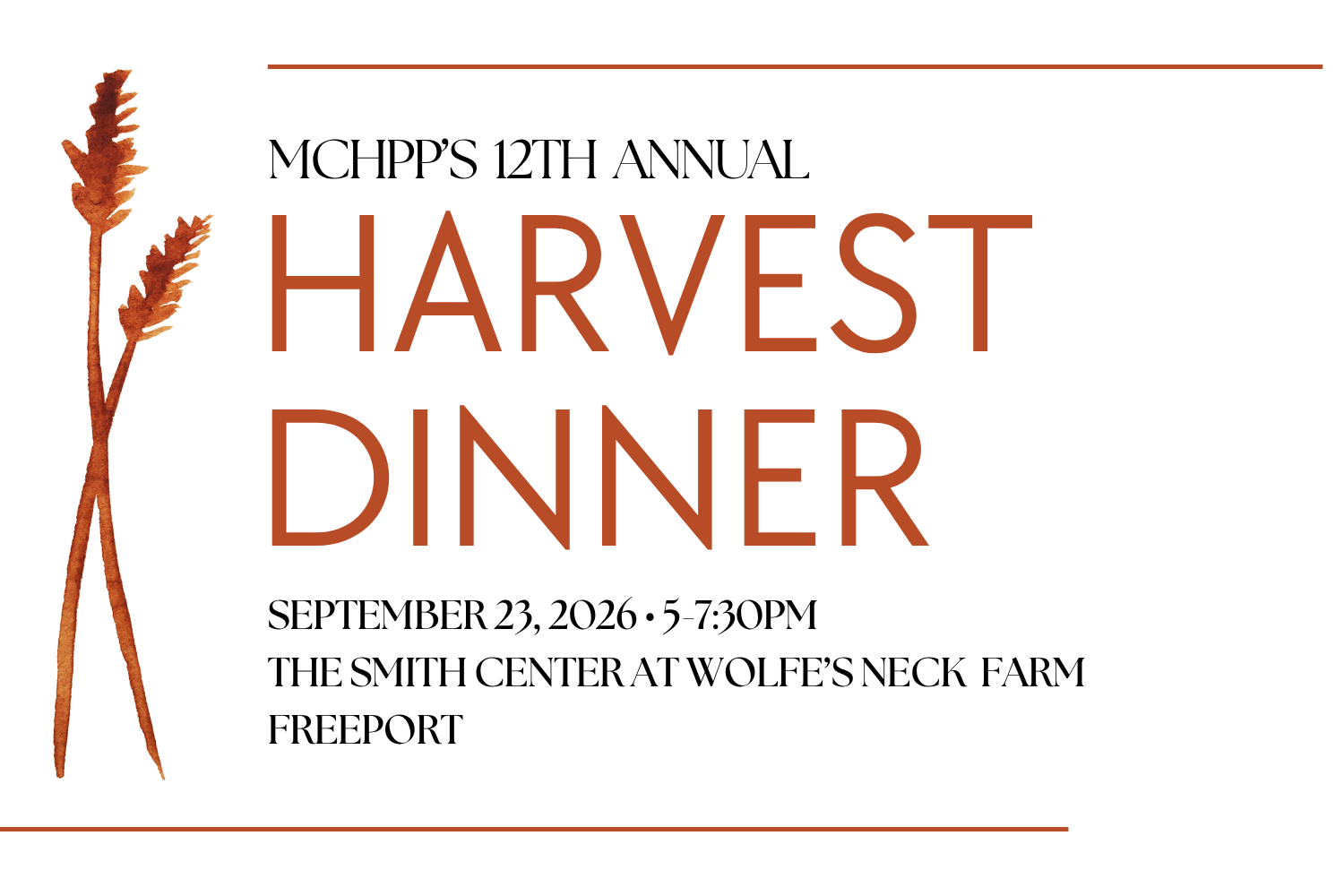 12th Annual Harvest Dinner