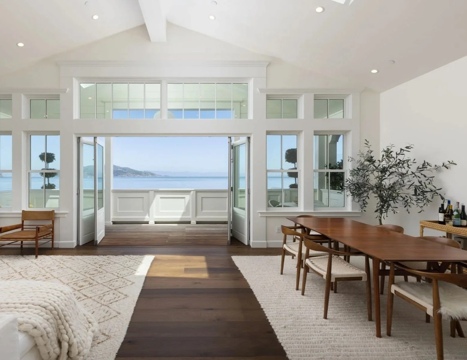 Light-filled living room in a Marin County home maintained through comprehensive estate and property management.