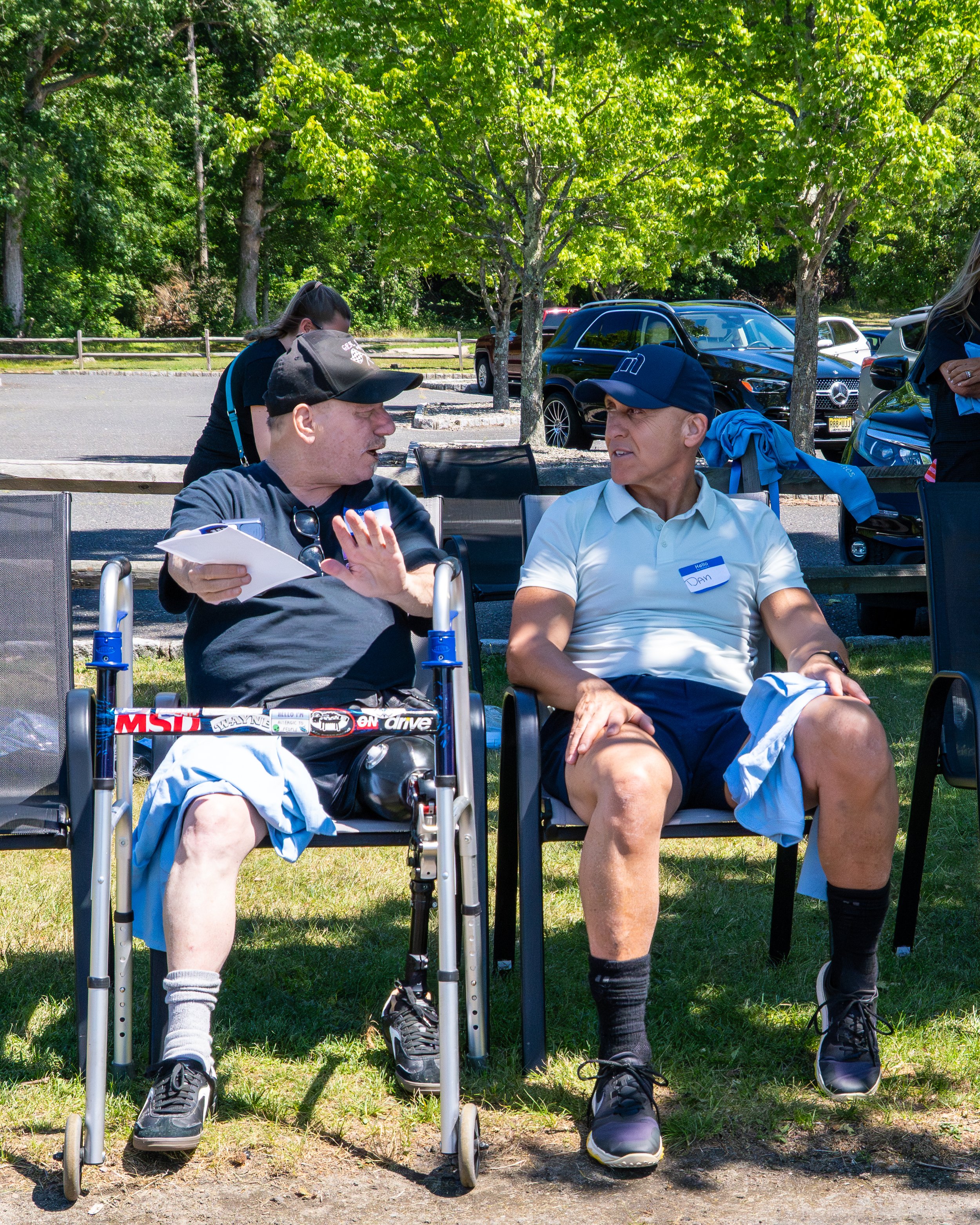  Amputee patients and supporters enjoying the Manfredi O&amp;P adaptive golf community event at Spring Meadow Golf Club NJ 